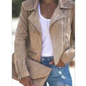 Suede Moto Jacket